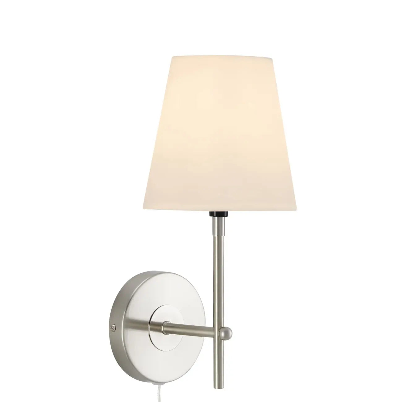 Contemporary Simplicity Metal Fabric Wall Sconce