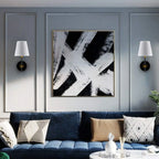 Contemporary Simplicity Metal Fabric Wall Sconce