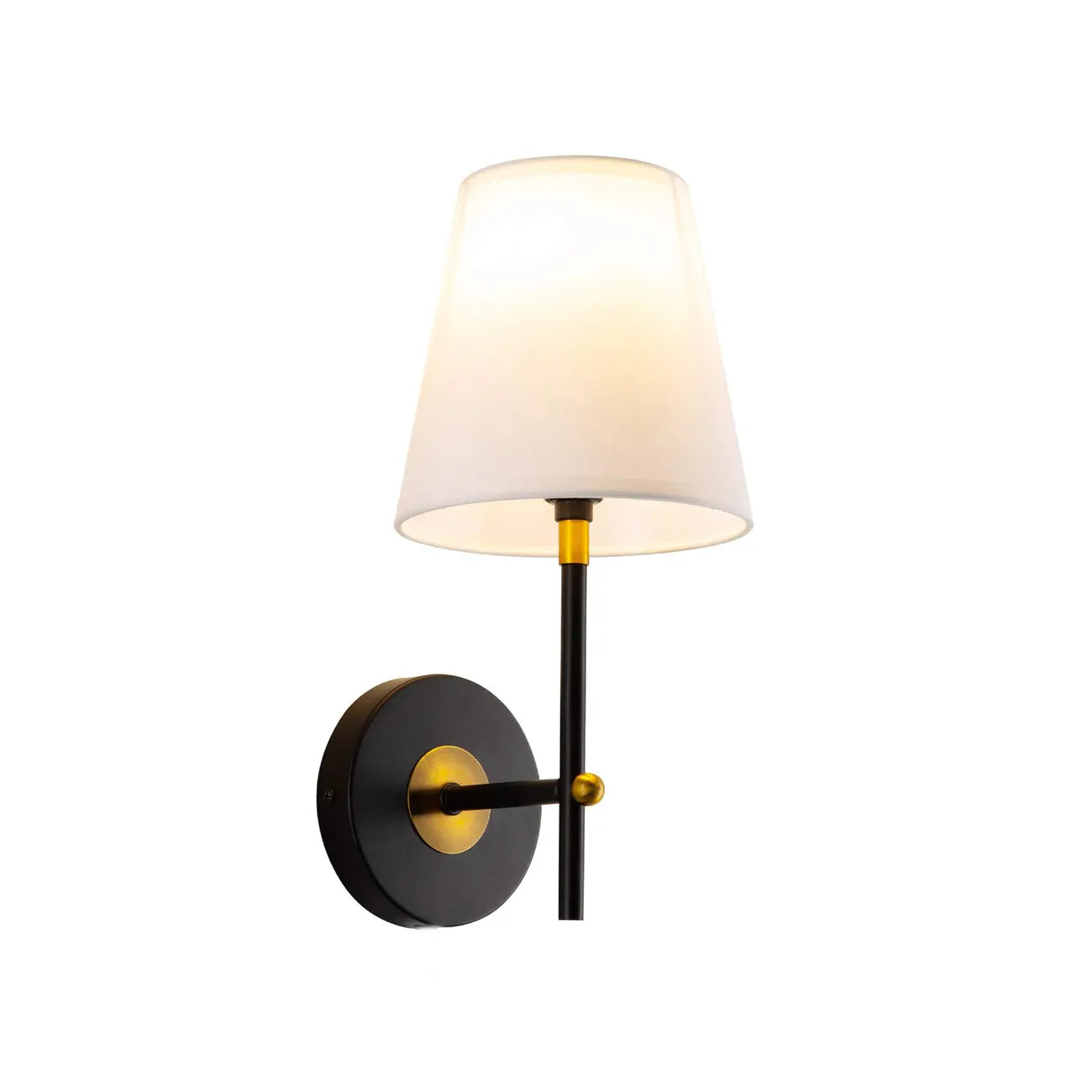 Contemporary Simplicity Metal Fabric Wall Sconce