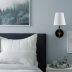 Contemporary Simplicity Metal Fabric Wall Sconce