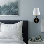 Contemporary Simplicity Metal Fabric Wall Sconce