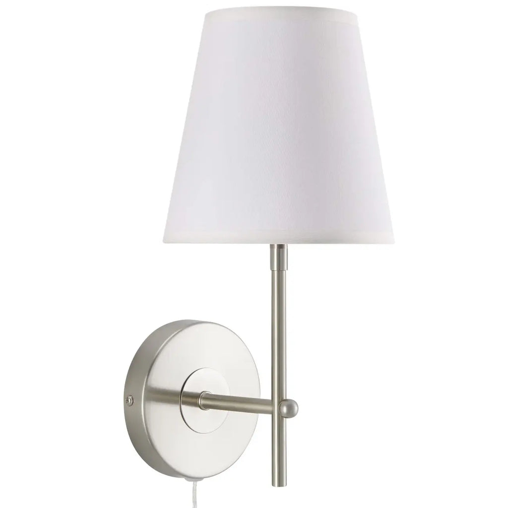 Contemporary Simplicity Metal Fabric Wall Sconce