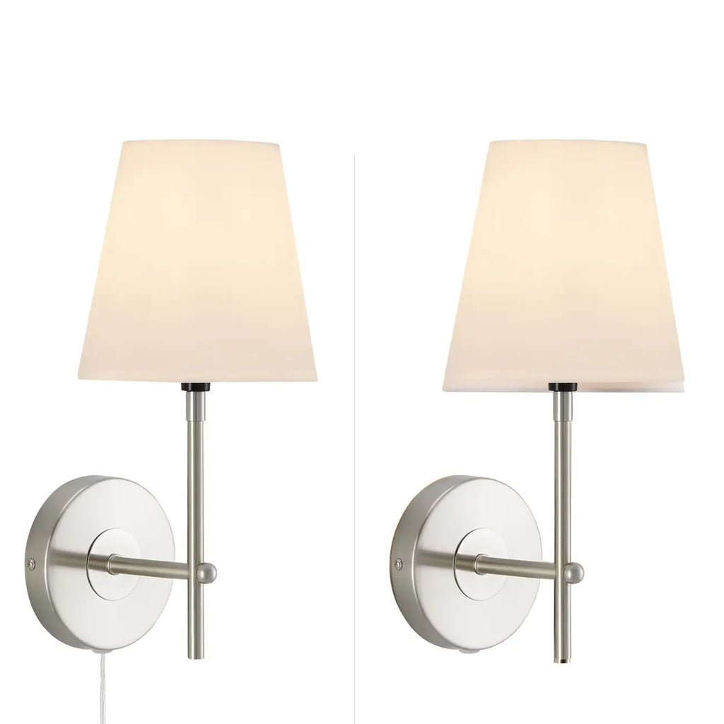 Contemporary Simplicity Metal Fabric Wall Sconce