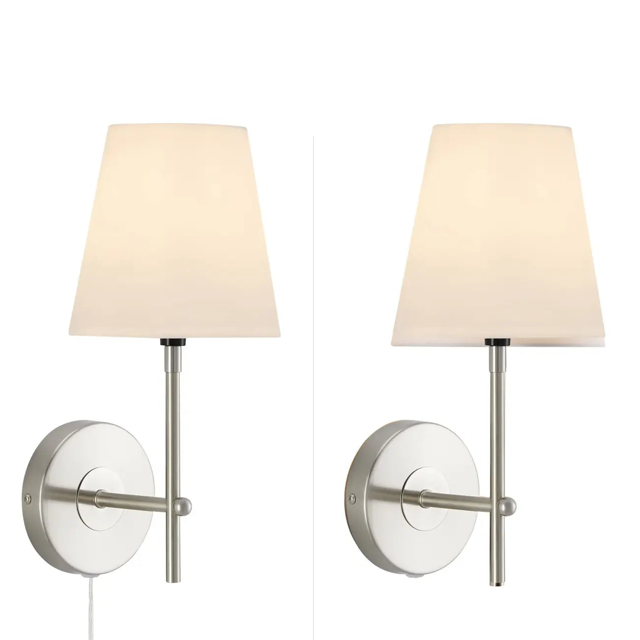Contemporary Simplicity Metal Fabric Wall Sconce