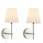 Contemporary Simplicity Metal Fabric Wall Sconce