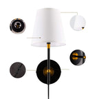 Contemporary Simplicity Metal Fabric Wall Sconce