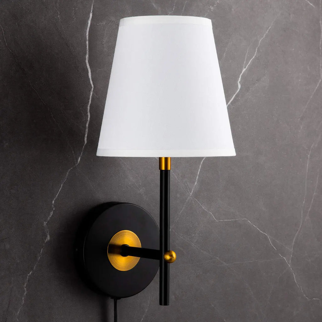 Contemporary Simplicity Metal Fabric Wall Sconce