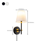 Contemporary Simplicity Metal Fabric Wall Sconce