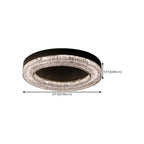 Circular Black Flush LED Ceiling Light for Residential Use