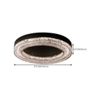 Circular Black Flush LED Ceiling Light for Residential Use