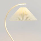 Modern Pleated Fabric White Metal 61 Floor Lamp