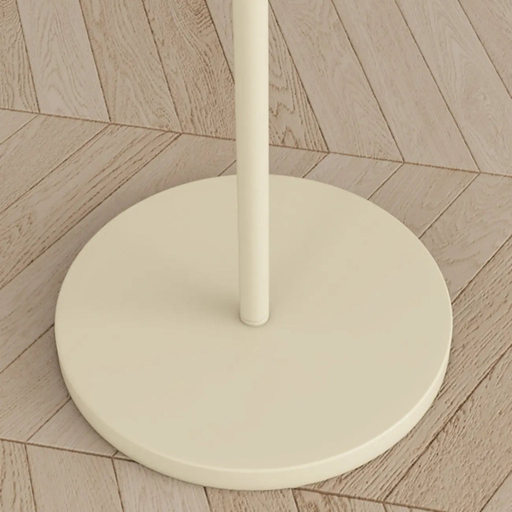 Modern Pleated Fabric White Metal 61 Floor Lamp