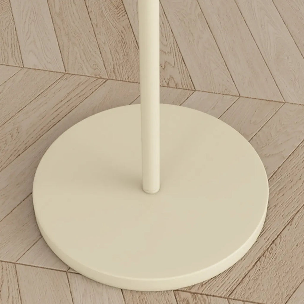 Modern Pleated Fabric White Metal 61 Floor Lamp