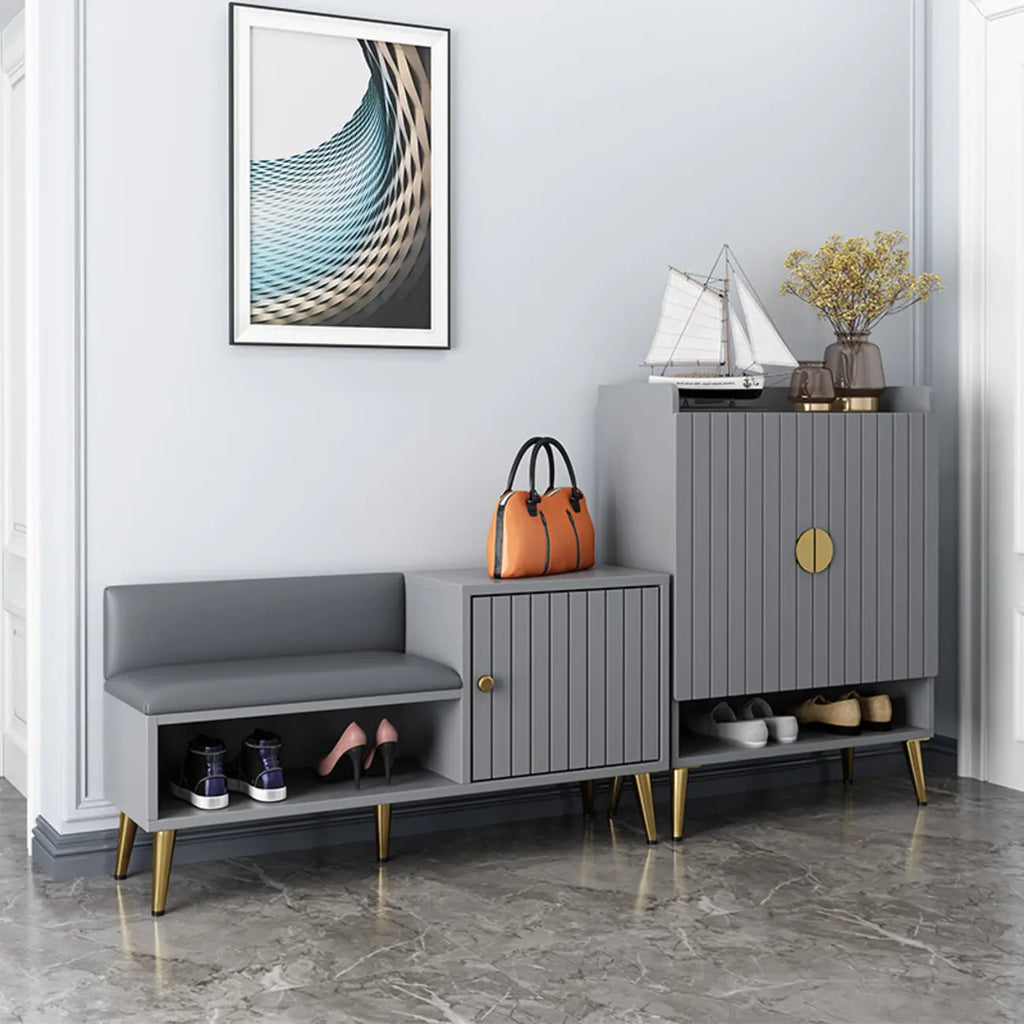 Entryway Shoe Storage Bench with Cushioned Seat