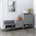 Entryway Shoe Storage Bench with Cushioned Seat