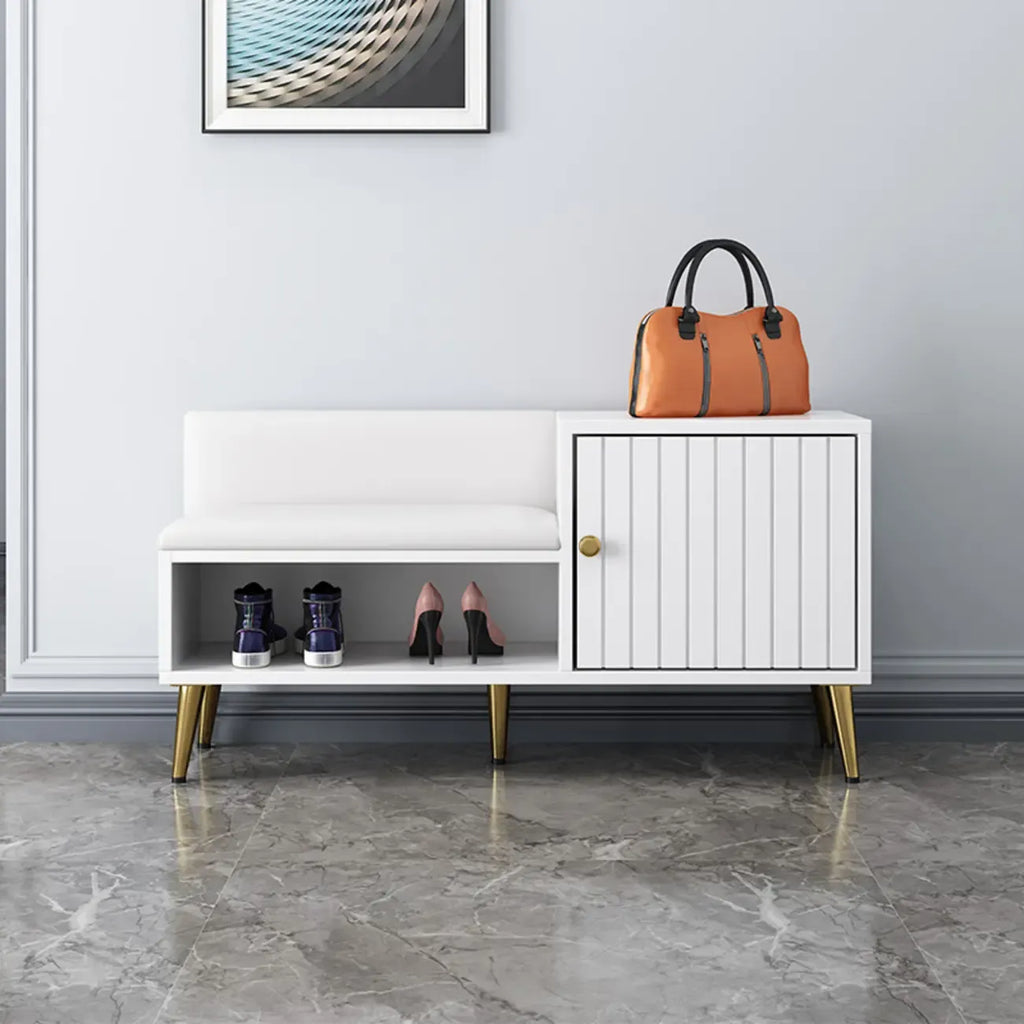 Entryway Shoe Storage Bench with Cushioned Seat
