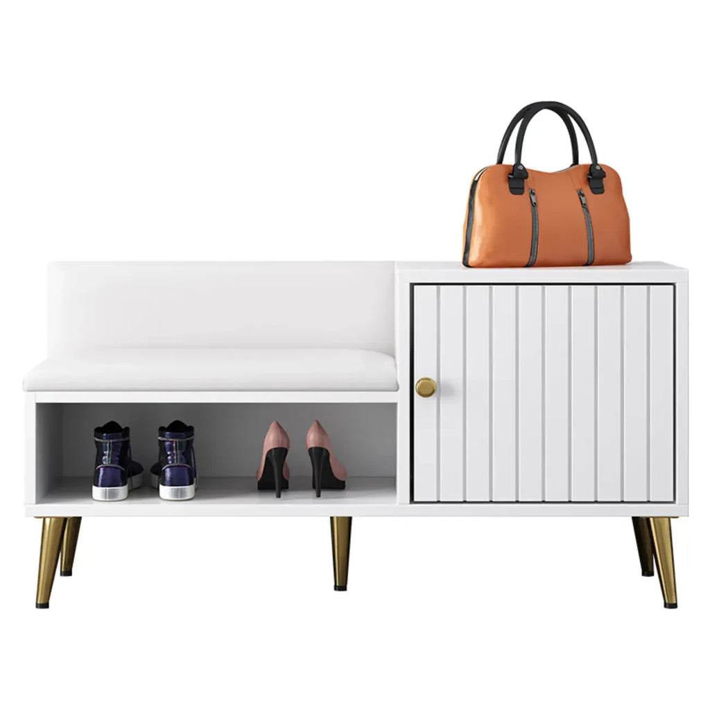 Entryway Shoe Storage Bench with Cushioned Seat