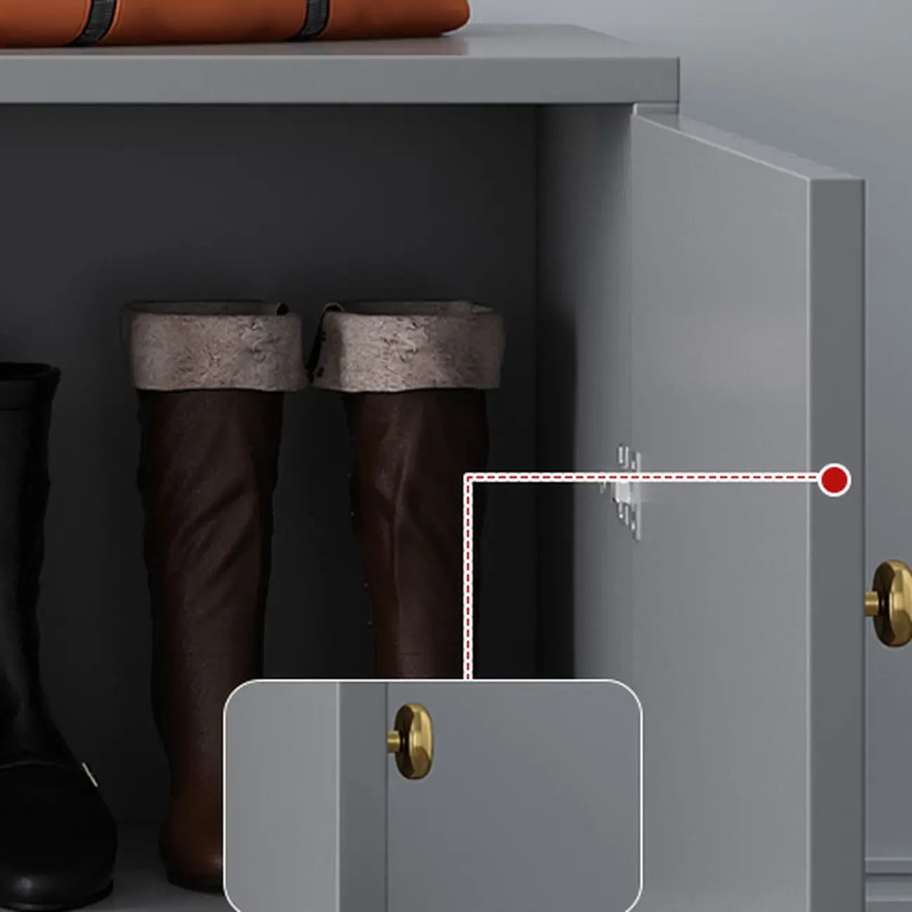 Entryway Shoe Storage Bench with Cushioned Seat