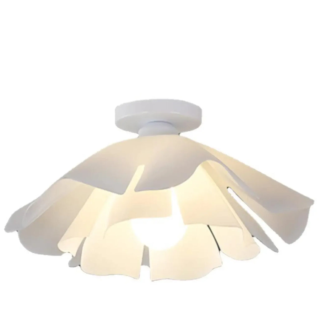 Elegant Floral LED Semi Flush Ceiling Light for Bedroom