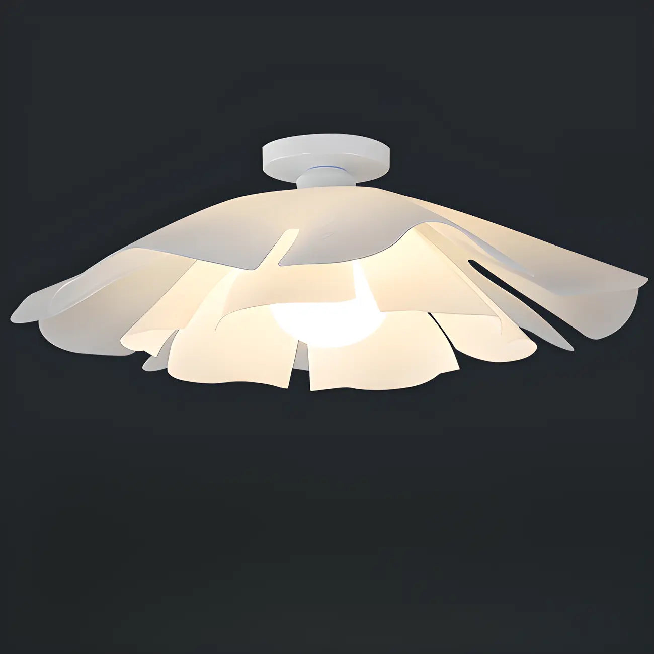 Elegant Floral LED Semi Flush Ceiling Light for Bedroom
