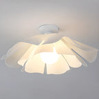 Elegant Floral LED Semi Flush Ceiling Light for Bedroom