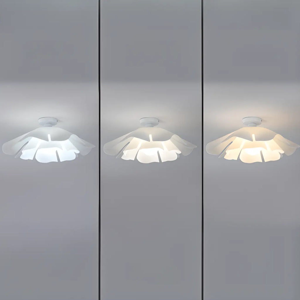 Elegant Floral LED Semi Flush Ceiling Light for Bedroom