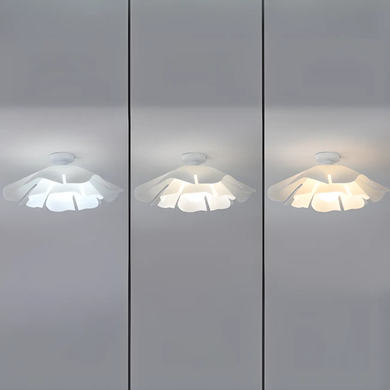 Elegant Floral LED Semi Flush Ceiling Light for Bedroom
