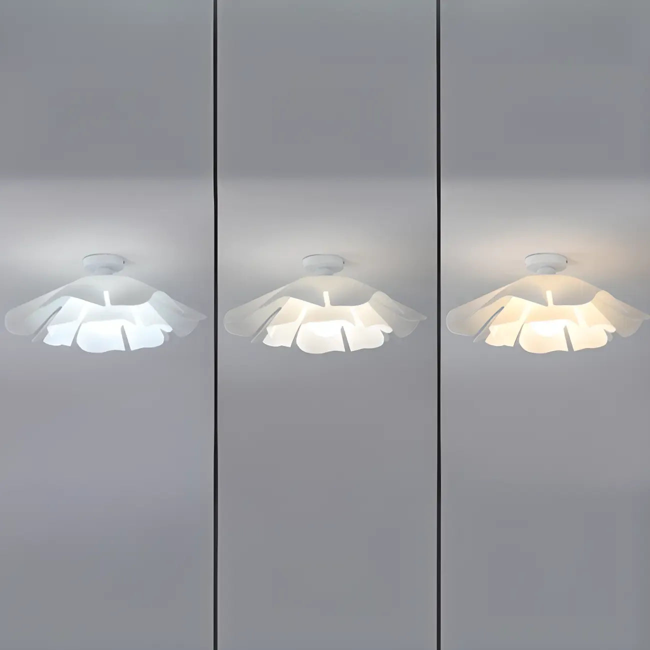 Elegant Floral LED Semi Flush Ceiling Light for Bedroom