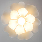 Elegant Floral LED Semi Flush Ceiling Light for Bedroom