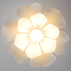 Elegant Floral LED Semi Flush Ceiling Light for Bedroom