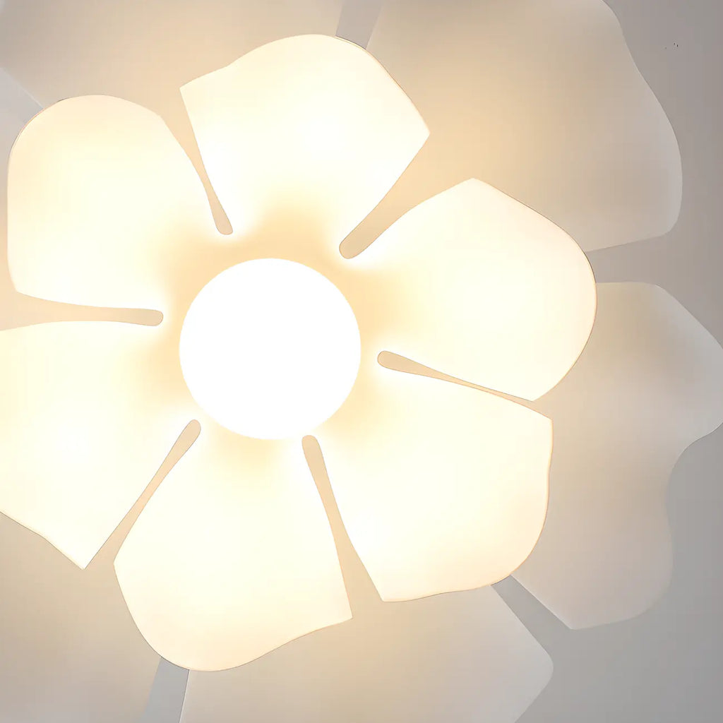 Elegant Floral LED Semi Flush Ceiling Light for Bedroom