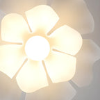 Elegant Floral LED Semi Flush Ceiling Light for Bedroom