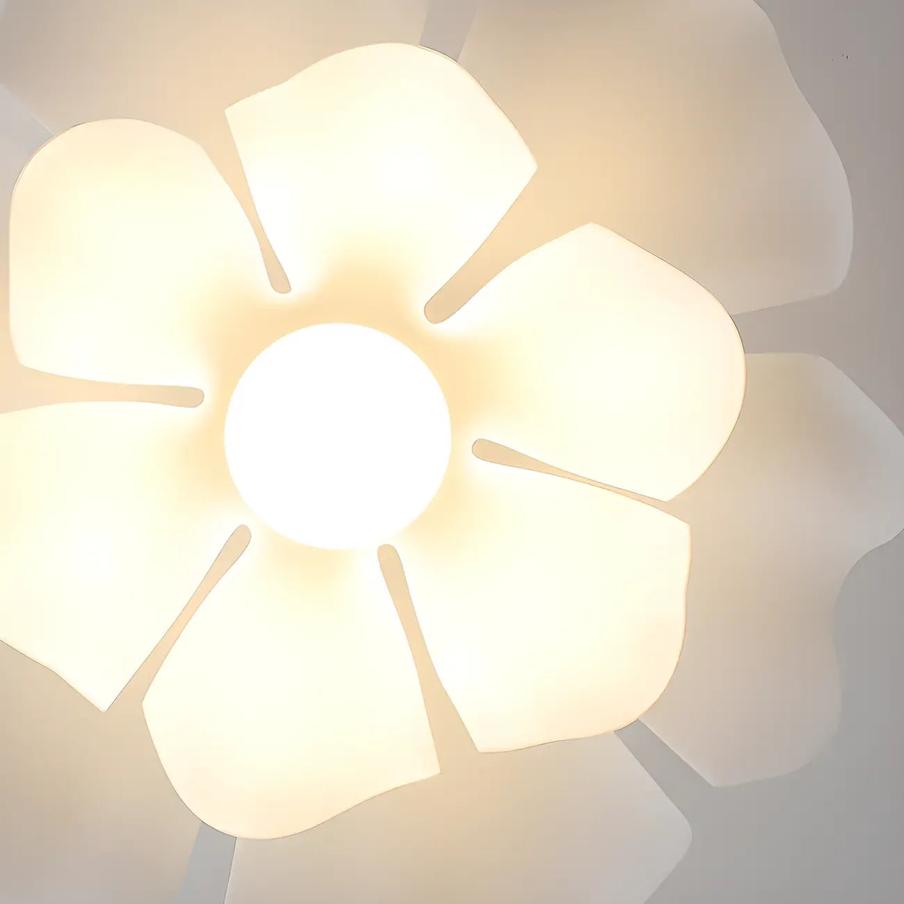 Elegant Floral LED Semi Flush Ceiling Light for Bedroom