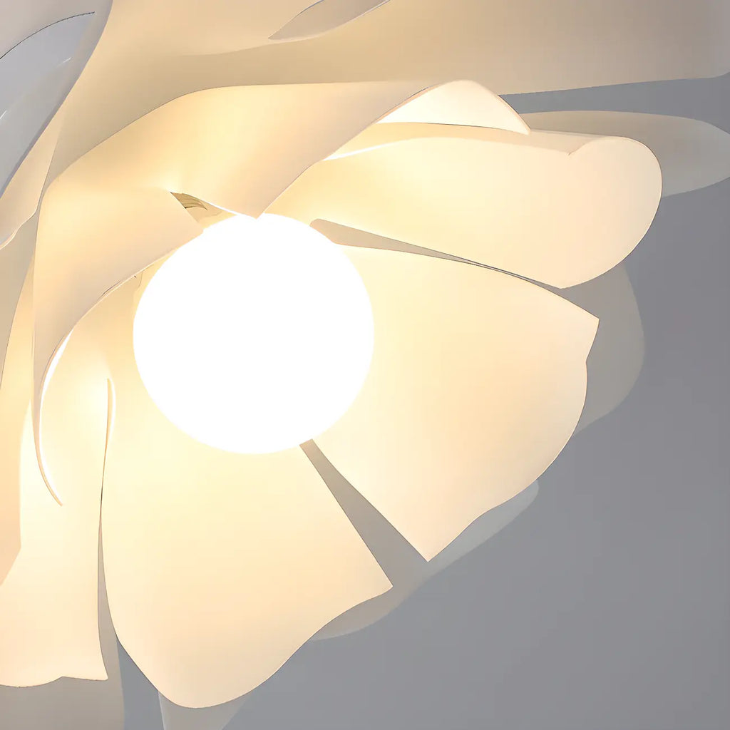 Elegant Floral LED Semi Flush Ceiling Light for Bedroom