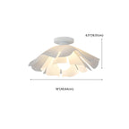 Elegant Floral LED Semi Flush Ceiling Light for Bedroom