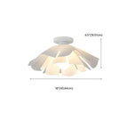 Elegant Floral LED Semi Flush Ceiling Light for Bedroom