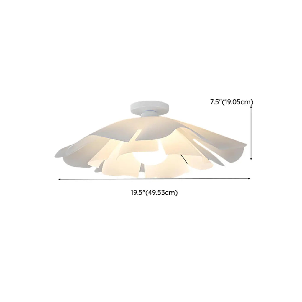 Elegant Floral LED Semi Flush Ceiling Light for Bedroom