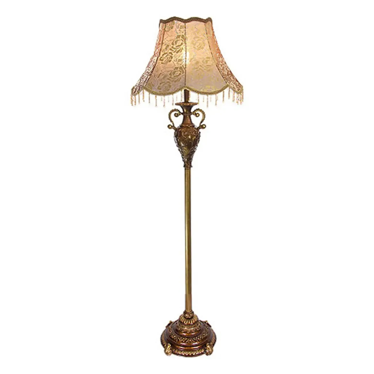 Vintage Resin Floor Lamp with Pagoda Shape for Living Room