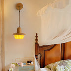 Mini Wooden Pumpkin Shape Wall Sconce for Bedroom Decor