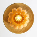 Mini Wooden Pumpkin Shape Wall Sconce for Bedroom Decor