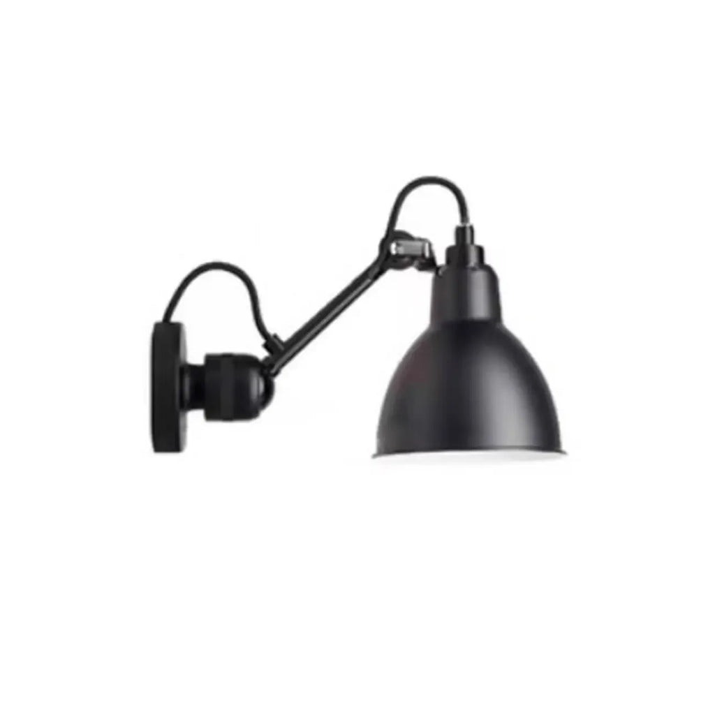 Industrial Black Wall Sconce with Dome for Bedroom Lighting