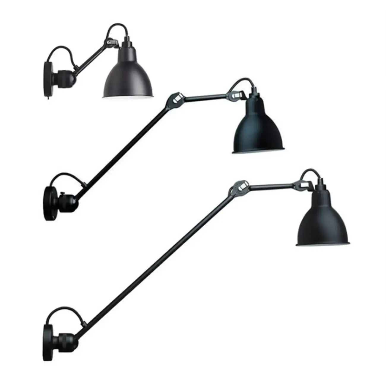 Industrial Black Wall Sconce with Dome for Bedroom Lighting
