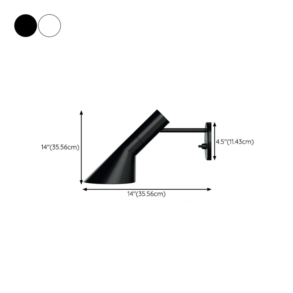 Industrial Black Wall Sconce with Dome for Bedroom Lighting