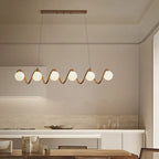Modern Adjustable Wave Kitchen Island Pendant Light