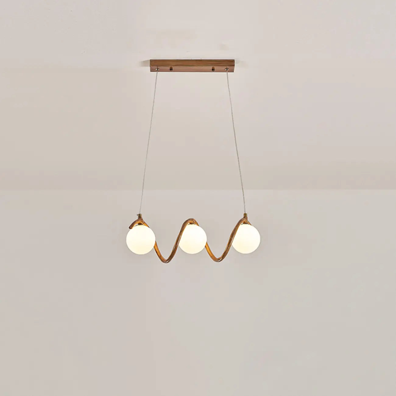 Modern Adjustable Wave Kitchen Island Pendant Light