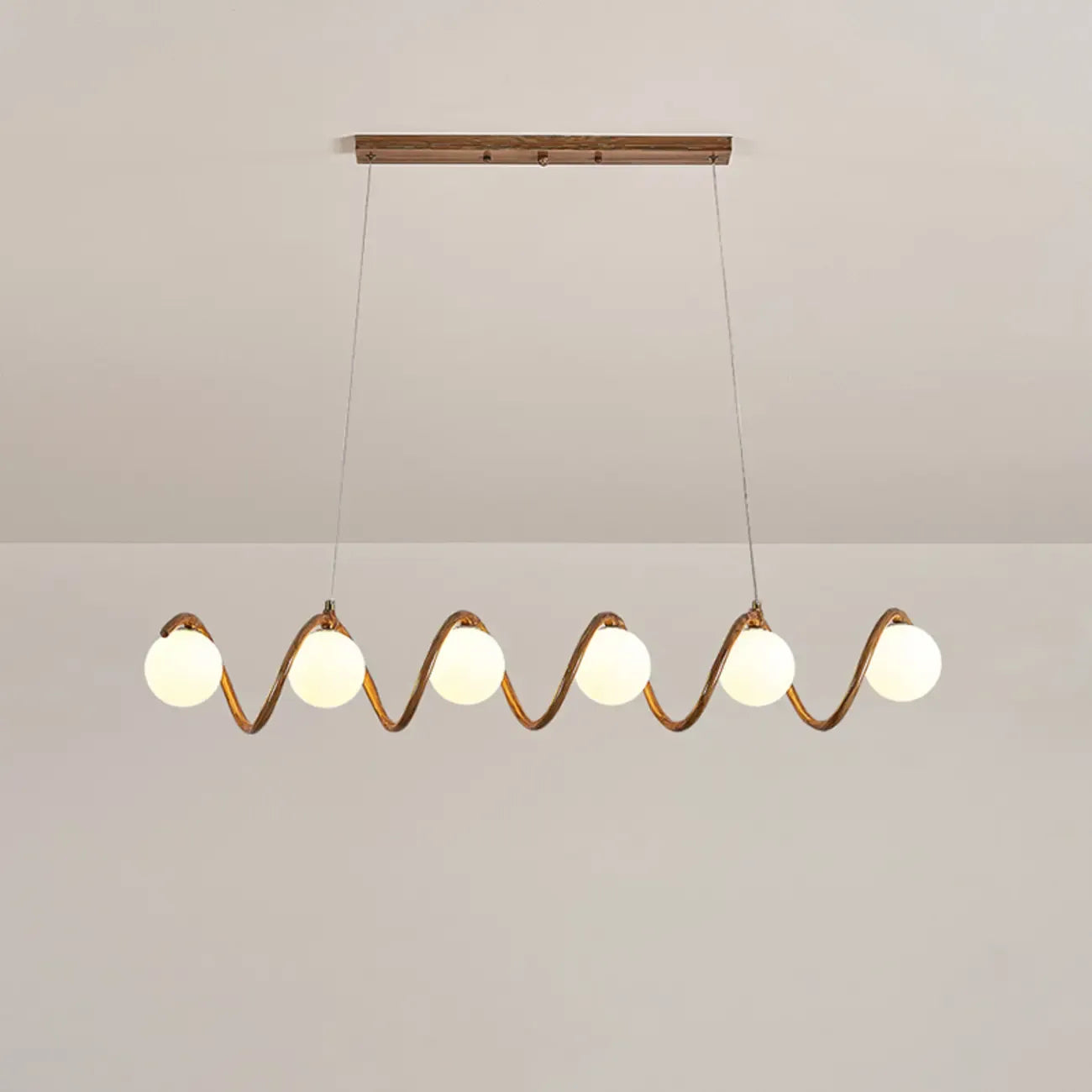 Modern Adjustable Wave Kitchen Island Pendant Light