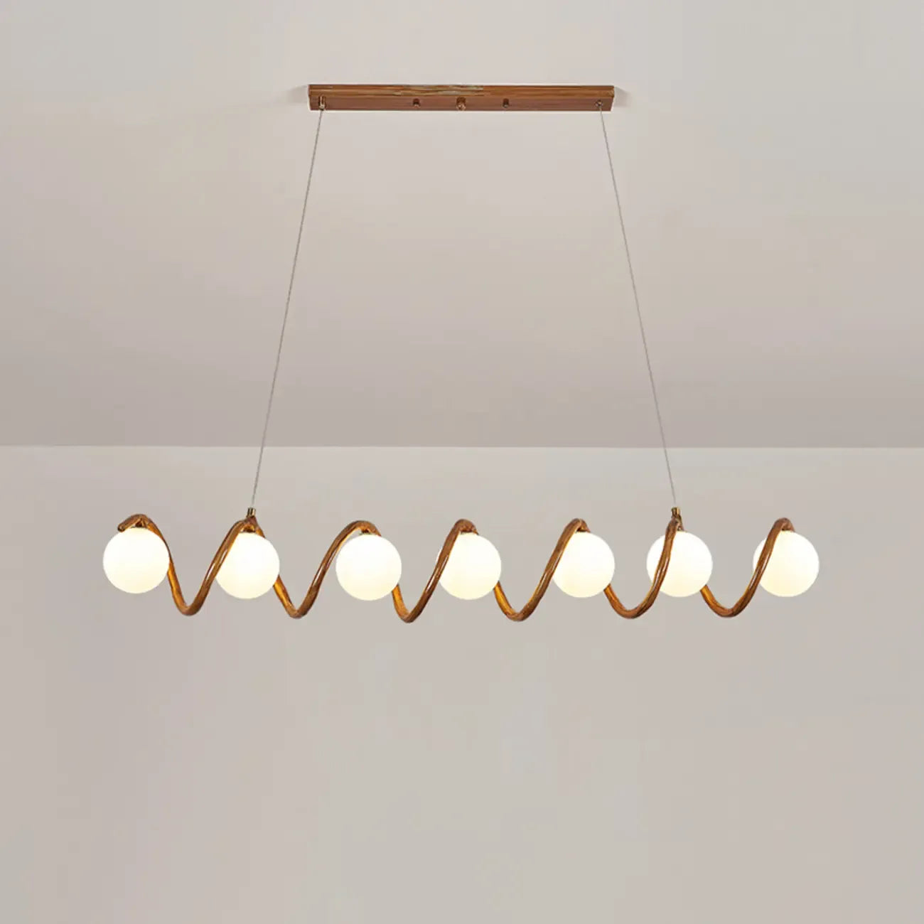 Modern Adjustable Wave Kitchen Island Pendant Light