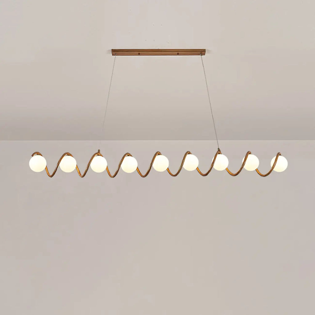 Modern Adjustable Wave Kitchen Island Pendant Light