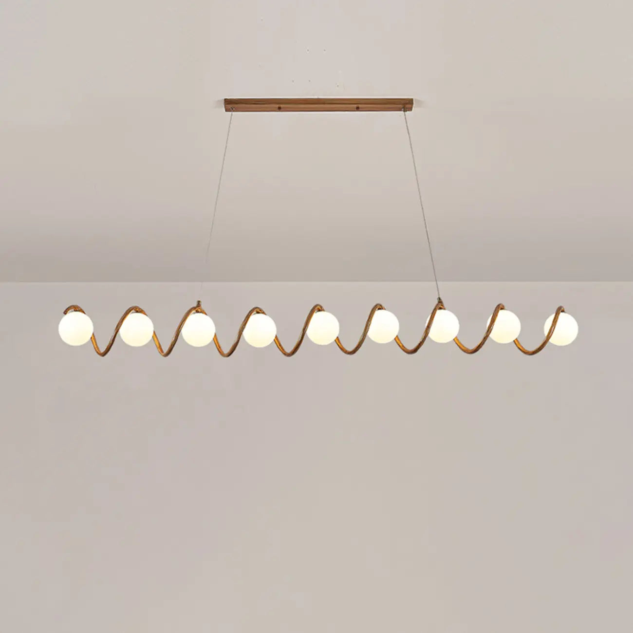 Modern Adjustable Wave Kitchen Island Pendant Light