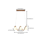 Modern Adjustable Wave Kitchen Island Pendant Light